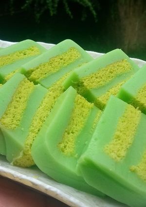Foto resep Pandan Puding Gell Custard Cake