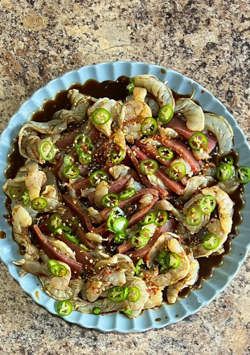 Una foto de Tiradito de camarón