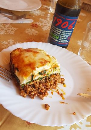 Una foto de Lasaña de carne y espinacas