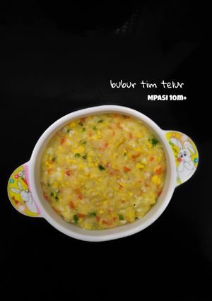Foto resep Bubur Tim Telur MPASI 10m+