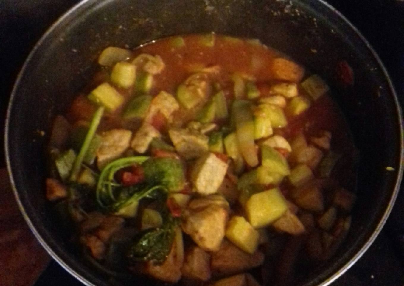 Lomo con calabacitas