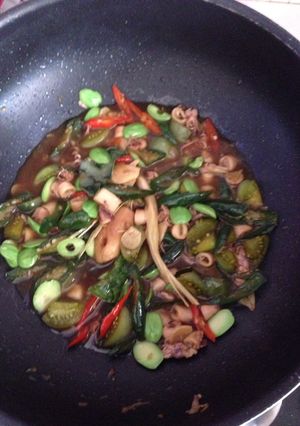 Foto resep Cumi asin cabe ijo pete