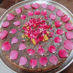 A picture of Rose Vanilla marble Cake.