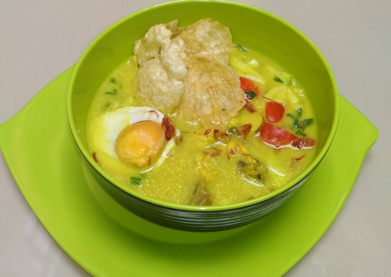Resep Soto Ayam Santan ala Bunda Nasywa yang Enak Banget