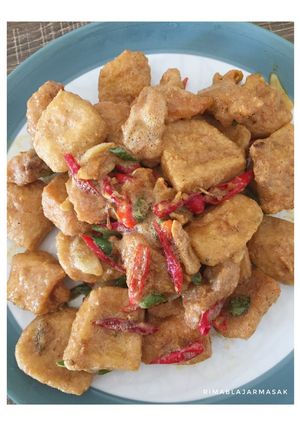 Foto resep Tahu goreng tepung saos telur asin