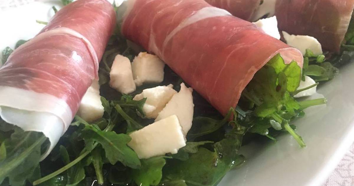Ricetta Involtini prosciutto crudo, mozzarella e rucola di La mia