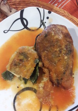 Una foto de Chiles rellenos