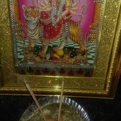 A picture of Singhada Atta Halwa prasad.