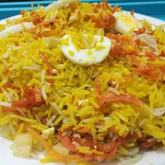 A picture of Egg biryani.