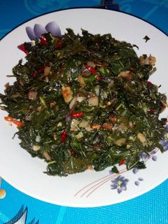Foto resep Tumis daun singkong sederhana