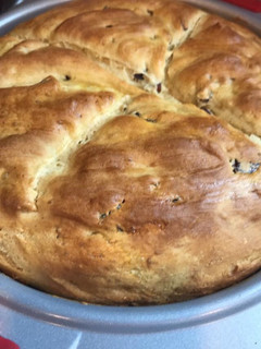 A picture of Irish soda bread.