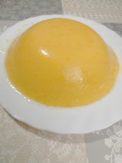 Una foto de 281. Flan de zumo de naranja vegano