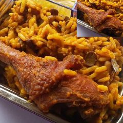Over Sweet and Tasty Jellof Rice and Chicken A picture of Over Sweet and Tasty Jellof Rice and Chicken.