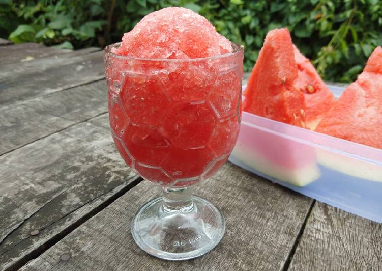 makanan Watermelon Sorbet (es krim semangka) Anti Gagal