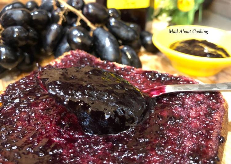 Black Grapes Jam – No Pectin Jam Recipe