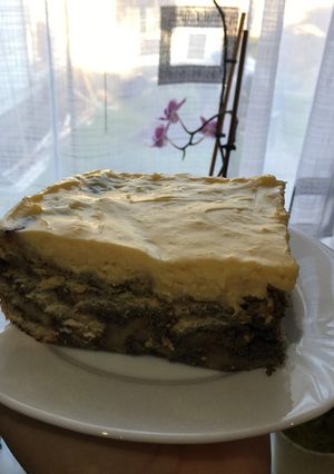 Mákos guba vanilíakrémmel sütőben recept fotója