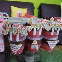 รูปของ Puding lumut strawberry mix coklat puding coffee