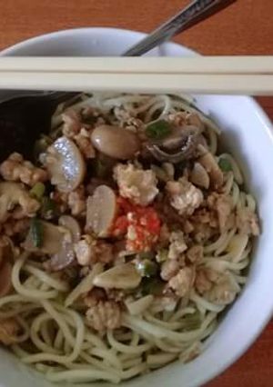 Foto resep Mie ayam jamur simple