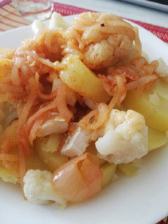 Una foto de Bacalao a la gallega con patatas