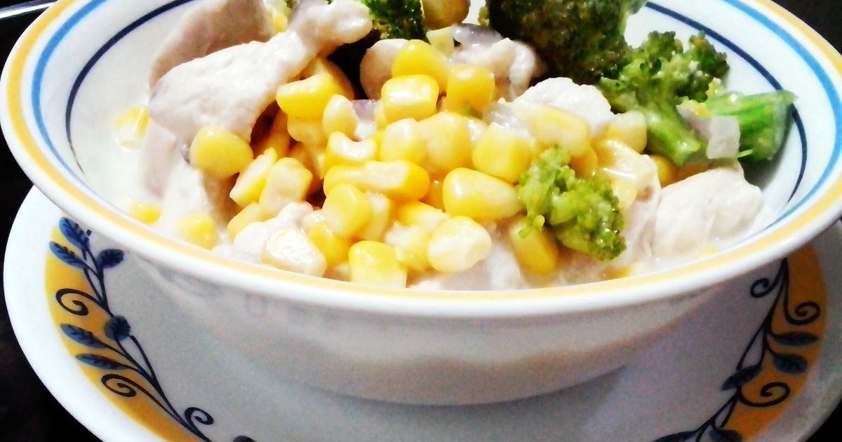Corn Stew Creamy Chicken And Corn Stew With Broccoli Recipe By Iceprincesshydz