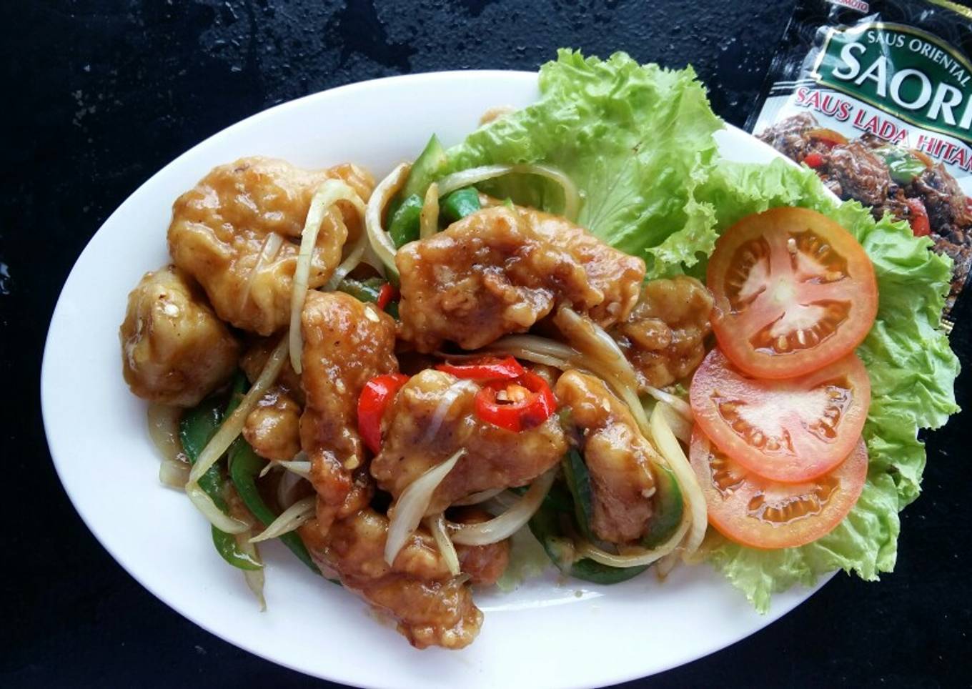 Ayam Goreng Tepung Saos Lada Hitam