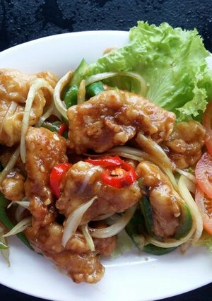 Foto resep Ayam Goreng Tepung Saos Lada Hitam