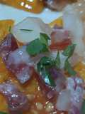 Nachos con tartar de fuet
