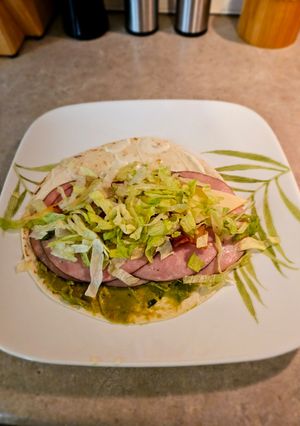 A picture of Turkey bacon wrap.