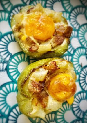 Una foto de Chayotes rellenos (en airfryer)