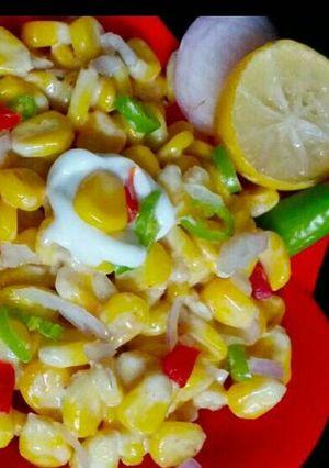 A picture of Spicy creamy sweet corn salad.