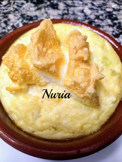 Una foto de Soufflé de coliflor y puerro