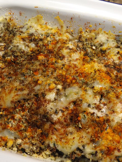 Una foto de Gratinado de quinoa real con verduras y jamón