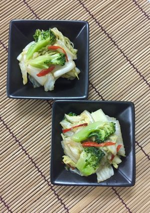 Hình của món Cải thảo trộn chua ngọt.