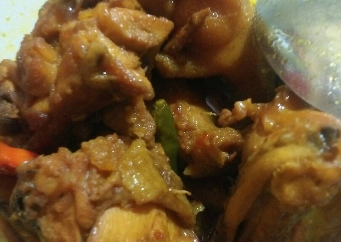 Daging ayam+ceker bumbu kecap