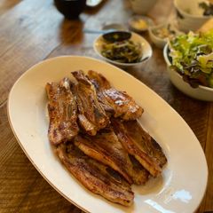 A picture of 🥓 Grilled Pork belly - Korean samgyeopsal style.