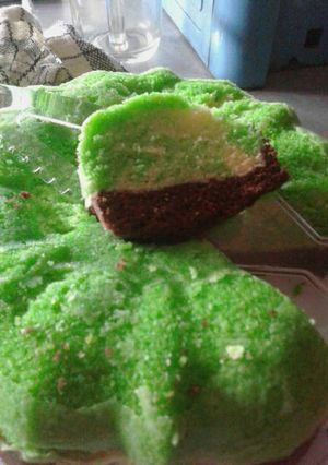 Foto resep Brownis kukus pandan coklat
