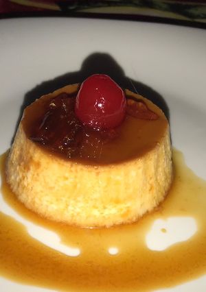 Una foto de Flan de queso mascarpone