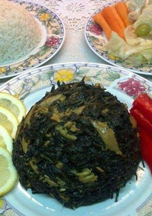 صورة لوصفة ملوخيهة ورق