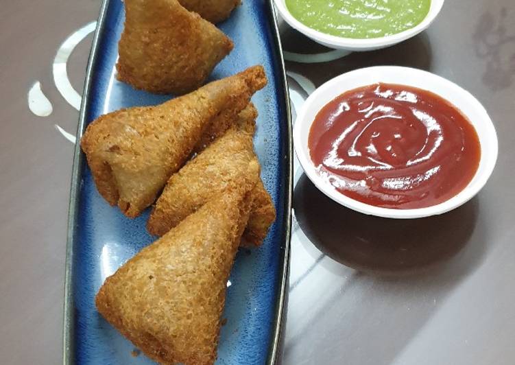 Simple Way to Make Super Quick Homemade Whole Wheat Bread Samosas