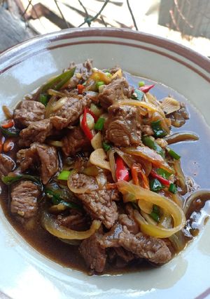 Foto resep Daging sapi saori lada hitam