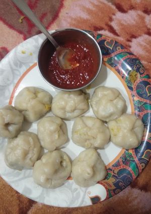 A picture of Homemade veg momos.
