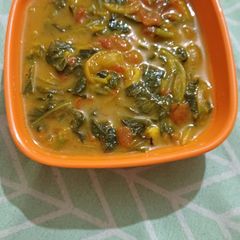 A picture of Thotakura gravy(amaranth leaves).