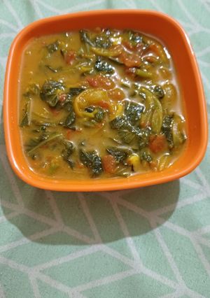 A picture of Thotakura gravy(amaranth leaves).