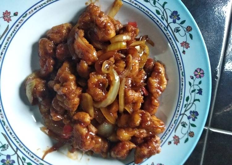 Ayam popcron saus lada hitam