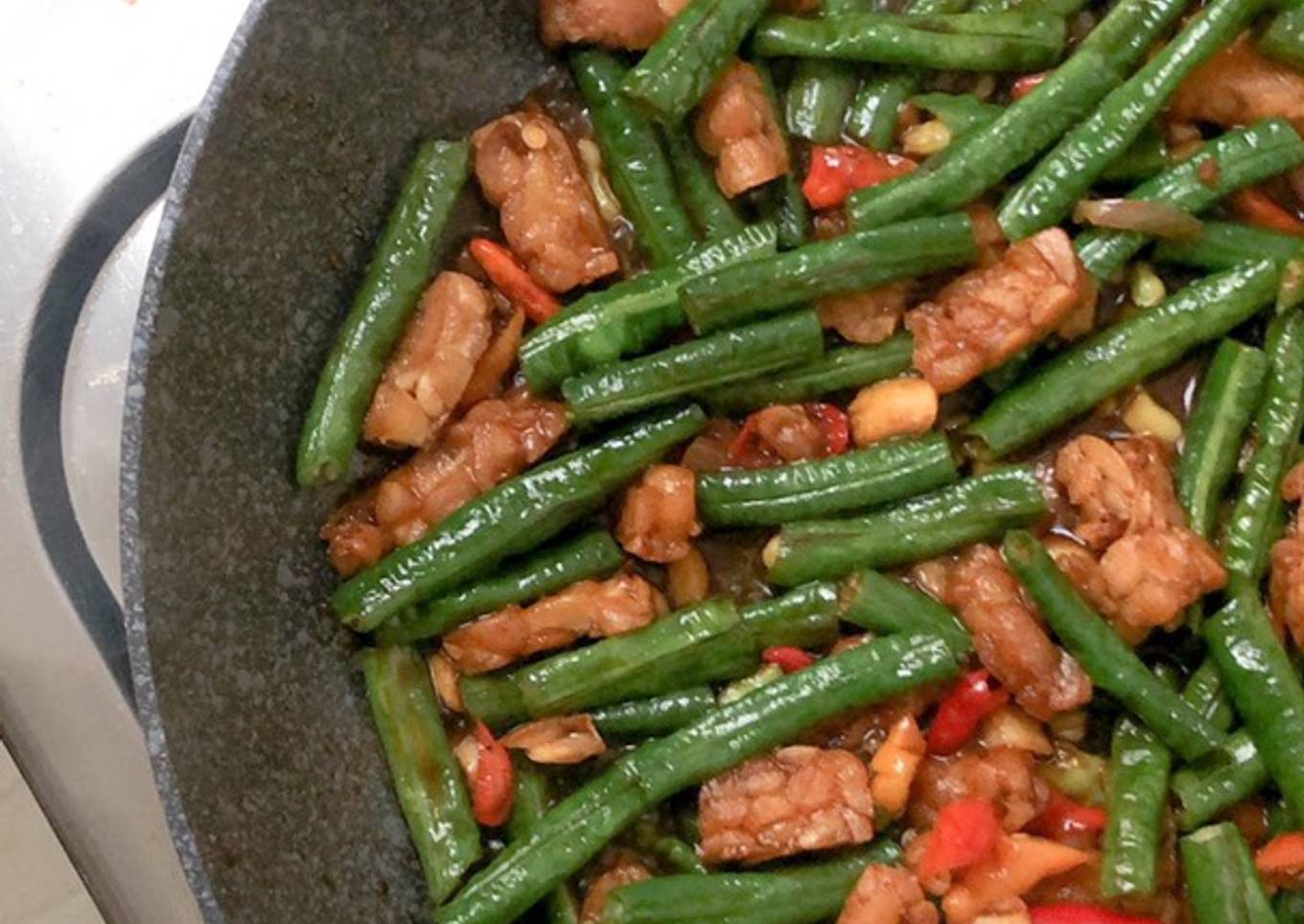 Oseng Tempe Kacang panjang