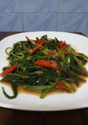 Foto resep Tumis kangkung Pedas