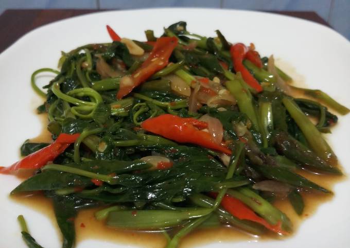 Resep Tumis kangkung Pedas Anti Gagal