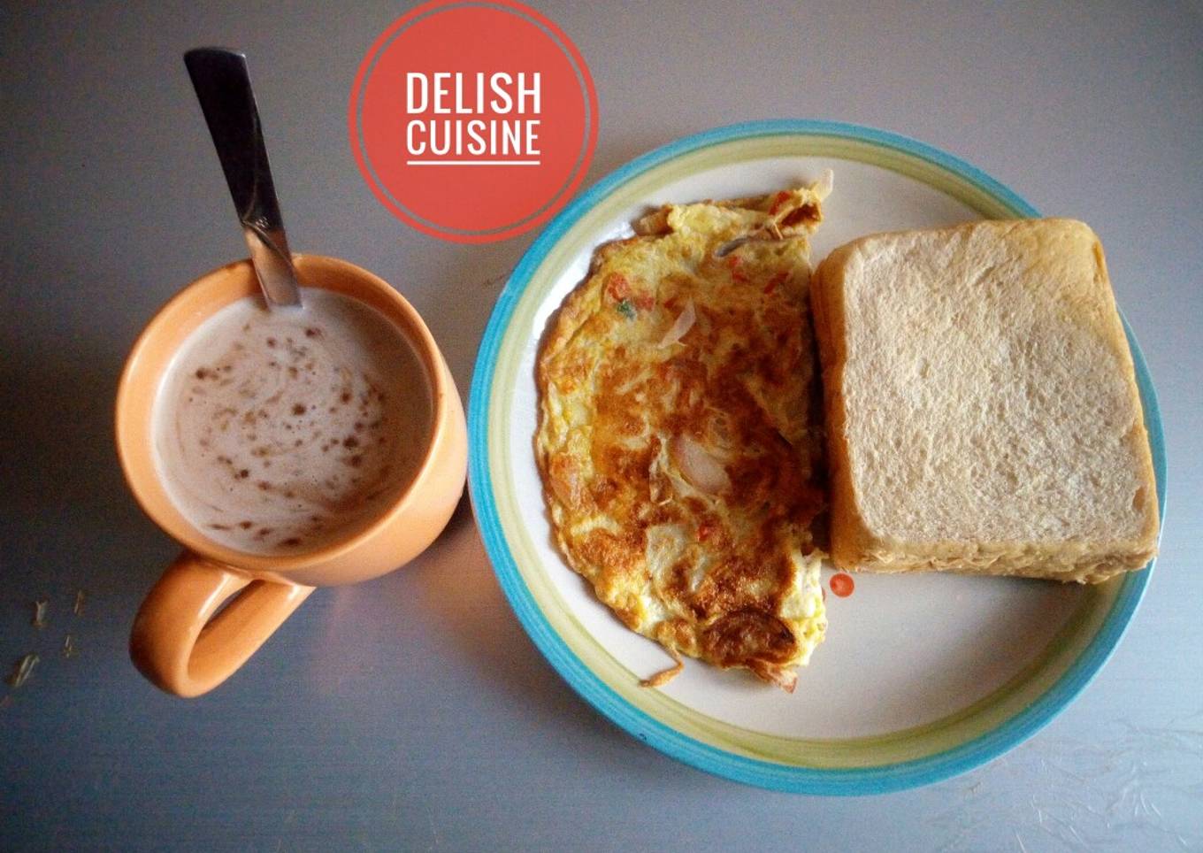 Bread, fried eggs and tea!