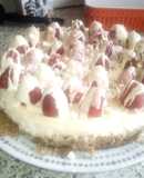 Baked Raspberry & White Chocolate Cheesecake