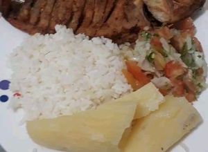 Una foto de Rico pescado frito